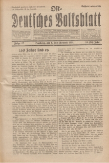 Ost-Deutsches Volksblatt.Jg.10, Folge 27 (5 Heuert [Juli] 1931) = Jg.24
