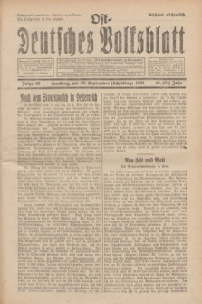 Ost-Deutsches Volksblatt.Jg.10, Folge 38 (27 Scheiding [September] 1931) = Jg.24