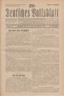 Ost-Deutsches Volksblatt.Jg.10, Folge 41 (18 Gelbhart [October] 1931) = Jg.24