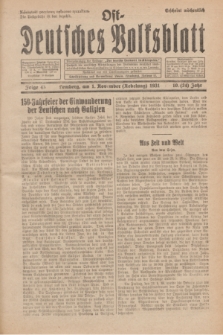 Ost-Deutsches Volksblatt.Jg.10, Folge 43 (1 Nebelung [November] 1931) = Jg.24