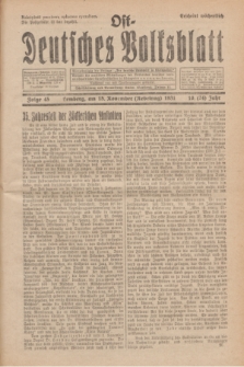 Ost-Deutsches Volksblatt.Jg.10, Folge 45 (15 Nebelung [November] 1931) = Jg.24