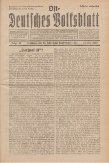 Ost-Deutsches Volksblatt.Jg.10, Folge 46 (22 Nebelung [November] 1931) = Jg.24