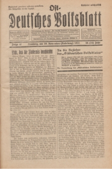 Ost-Deutsches Volksblatt.Jg.10, Folge 47 (29 Nebelung [November] 1931) = Jg.24