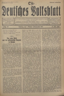 Ost-Deutsches Volksblatt.Jg.12, Folge 40 (1 Weinmond [Oktober] 1933) = Jg.26 + dod.