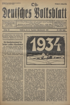 Ost-Deutsches Volksblatt.Jg.12, Folge 53 (31 Christmond [Dezember] 1933) = Jg.26 + dod.