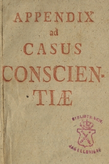 Appendix ad Casus Conscientiæ