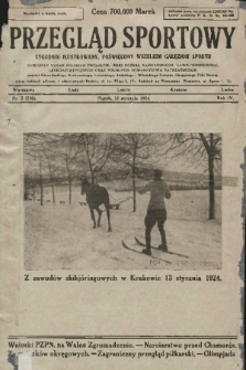 Przegląd Sportowy : tygodnik ilustrowany, poświęcony wszelkim gałęziom sportu 1924, nr 2 |PDF|
