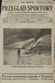 Przegląd Sportowy : tygodnik ilustrowany, poświęcony wszelkim gałęziom sportu 1924, nr 4 |PDF|