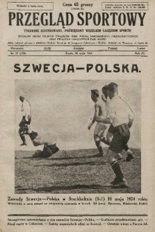 Przegląd Sportowy : tygodnik ilustrowany, poświęcony wszelkim gałęziom sportu 1924, nr 21 |PDF|