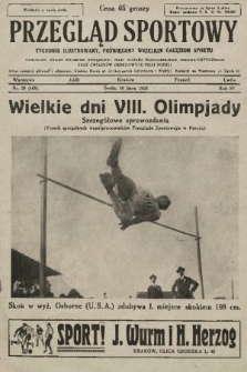 Przegląd Sportowy : tygodnik ilustrowany, poświęcony wszelkim gałęziom sportu 1924, nr 28 |PDF|