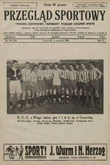Przegląd Sportowy : tygodnik ilustrowany, poświęcony wszelkim gałęziom sportu 1924, nr 35 |PDF|