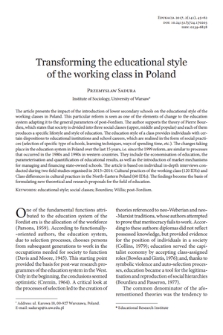 Transforming the educational style of the working class in Poland