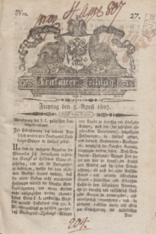 Krakauer Zeitung.1807, Nro. 27 (3 April) + dod.