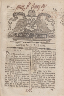 Krakauer Zeitung.1807, Nro. 28 (7 April) + dod.