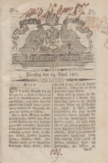 Krakauer Zeitung.1807, Nro. 30 (14 April) + dod.
