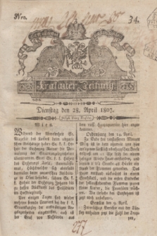 Krakauer Zeitung.1807, Nro. 34 (28 April) + dod.