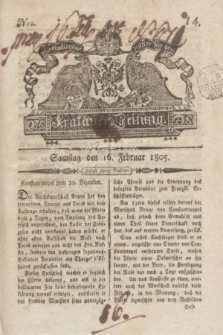 Krakauer Zeitung.1805, Nro. 14 (16 Februar) + dod.