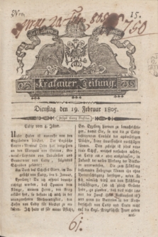 Krakauer Zeitung.1805, Nro. 15 (19 Februar) + dod.