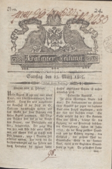 Krakauer Zeitung.1805, Nro. 24 (23 März) + dod.