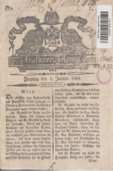 Krakauer Zeitung.1808, Nr. 1 (1 Januar ) + dod.