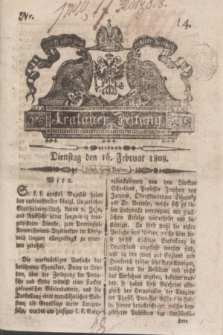 Krakauer Zeitung.1808, Nr. 14 (16 Februar) + dod.