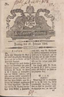 Krakauer Zeitung.1808, Nr. 17 (26 Februar) + dod.