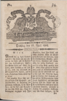 Krakauer Zeitung.1808, Nr. 34 (26 April) + dod.
