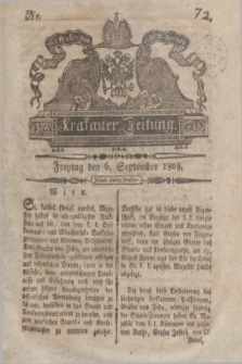 Krakauer Zeitung.1808, Nr. 72 (6 September) + dod.