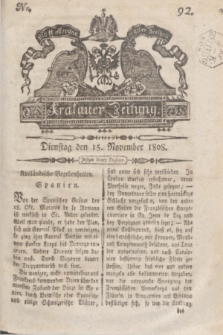 Krakauer Zeitung.1808, Nr. 92 (15 November) + dod.