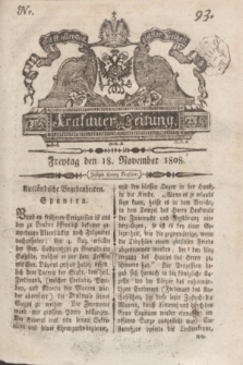 Krakauer Zeitung.1808, Nr. 93 (18 November) + dod.