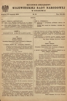 Dziennik Urzędowy Wojewódzkiej Rady Narodowej w Krakowie. 1951, nr 19 |PDF|