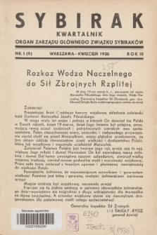 Sybirak : organ Zarządu Głównego Związku Sybiraków.R.3, nr 1 (kwiecień 1936) = nr 9