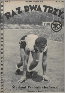 Raz, Dwa, Trzy : ilustrowany kuryer sportowy. 1934, nr 31