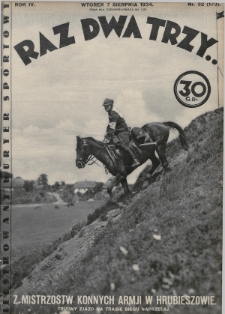 Raz, Dwa, Trzy : ilustrowany kuryer sportowy. 1934, nr 32