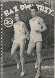 Raz, Dwa, Trzy : ilustrowany kuryer sportowy. 1934, nr 38