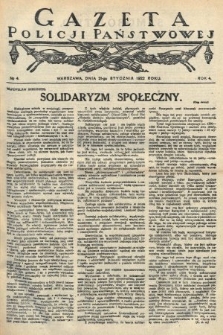 Gazeta Policji Państwowej. 1922, nr 4 |PDF|