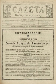 Gazeta Policji Państwowej. 1920, nr 17 |PDF|