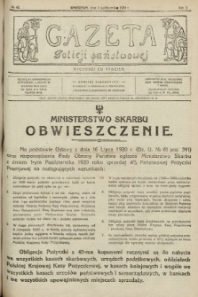 Gazeta Policji Państwowej. 1920, nr 40 |PDF|