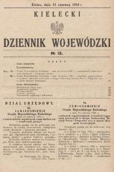 Kielecki Dziennik Wojewódzki. 1935, nr 13 |PDF|
