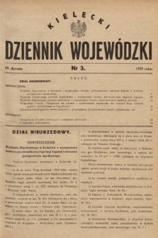 Kielecki Dziennik Wojewódzki. 1929, nr 3 |PDF|