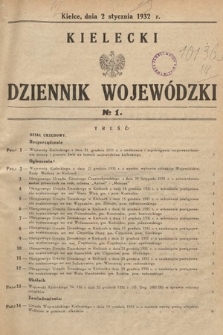 Kielecki Dziennik Wojewódzki. 1932, nr 1 |PDF|