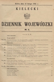 Kielecki Dziennik Wojewódzki. 1932, nr 4 |PDF|