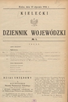 Kielecki Dziennik Wojewódzki. 1936, nr 1 |PDF|