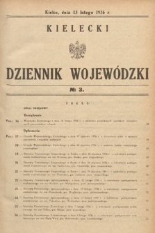 Kielecki Dziennik Wojewódzki. 1936, nr 3 |PDF|