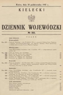 Kielecki Dziennik Wojewódzki. 1937, nr 22 |PDF|