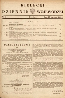 Kielecki Dziennik Wojewódzki. 1949, nr 11 |PDF|