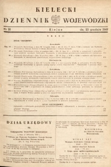 Kielecki Dziennik Wojewódzki. 1949, nr 16 |PDF|