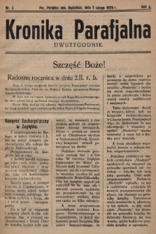Kronika Parafjalna : dwutygodnik. 1929, nr 3 |PDF|