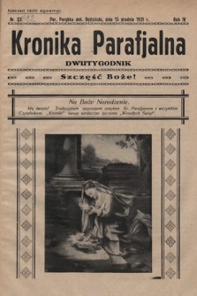 Kronika Parafjalna : dwutygodnik. 1931, nr 22 |PDF|