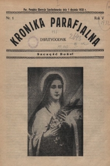 Kronika Parafjalna : dwutygodnik. 1932, nr 1 |PDF|